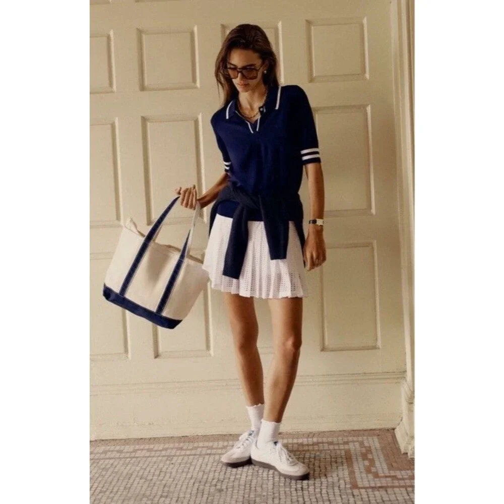 Tuckernuck White Cane Williams Tennis Skirt Eyelet Athletic XL Pickleball Golf